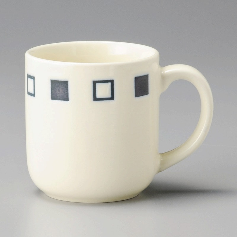 金正陶器 クリームスクエアブルーマグ 1個(ご注文単位1個)【直送品】