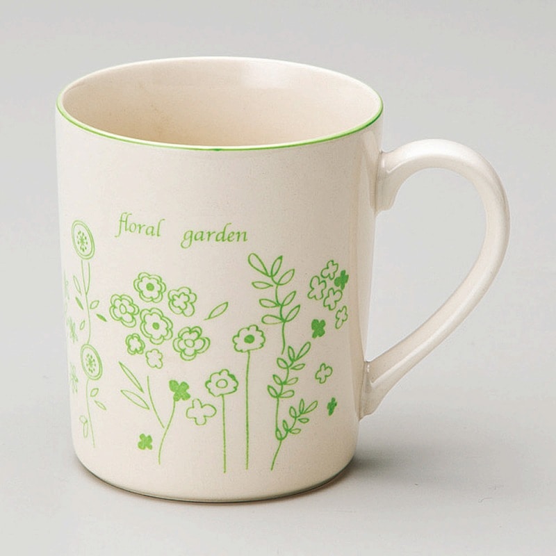 金正陶器 フローラルガーデン(GR)マグ 1個(ご注文単位1個)【直送品】