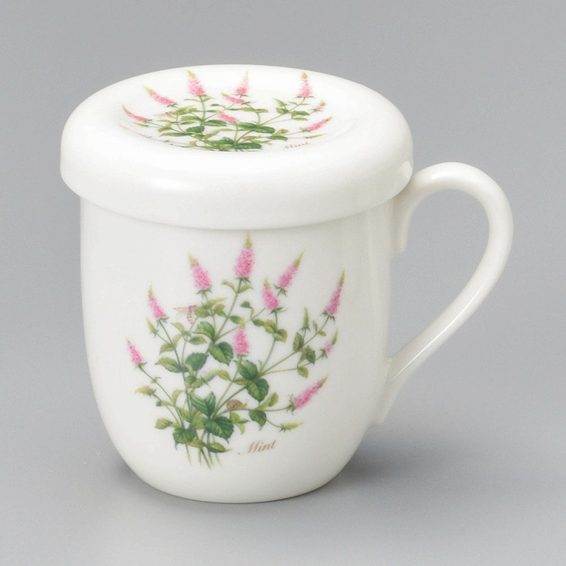金正陶器 ミント蓋付マグ(茶こし付) 1個(ご注文単位1個)【直送品】