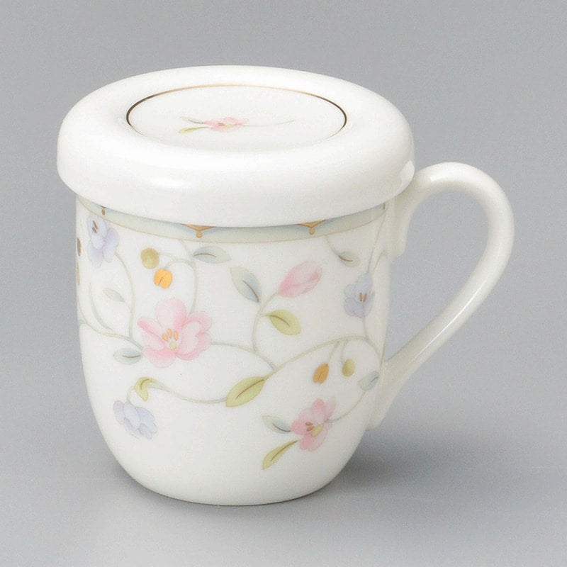 金正陶器 エロール蓋付マグ(茶こし付) 1個(ご注文単位1個)【直送品】