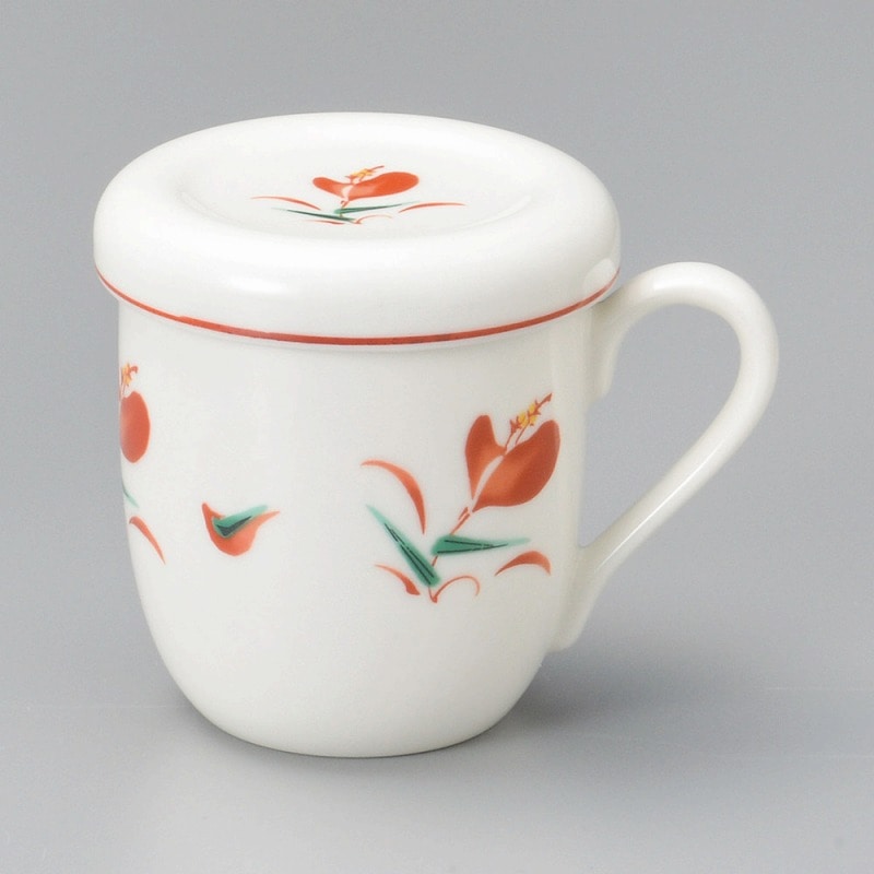 金正陶器 花ひらり蓋付マグ 1個(ご注文単位1個)【直送品】