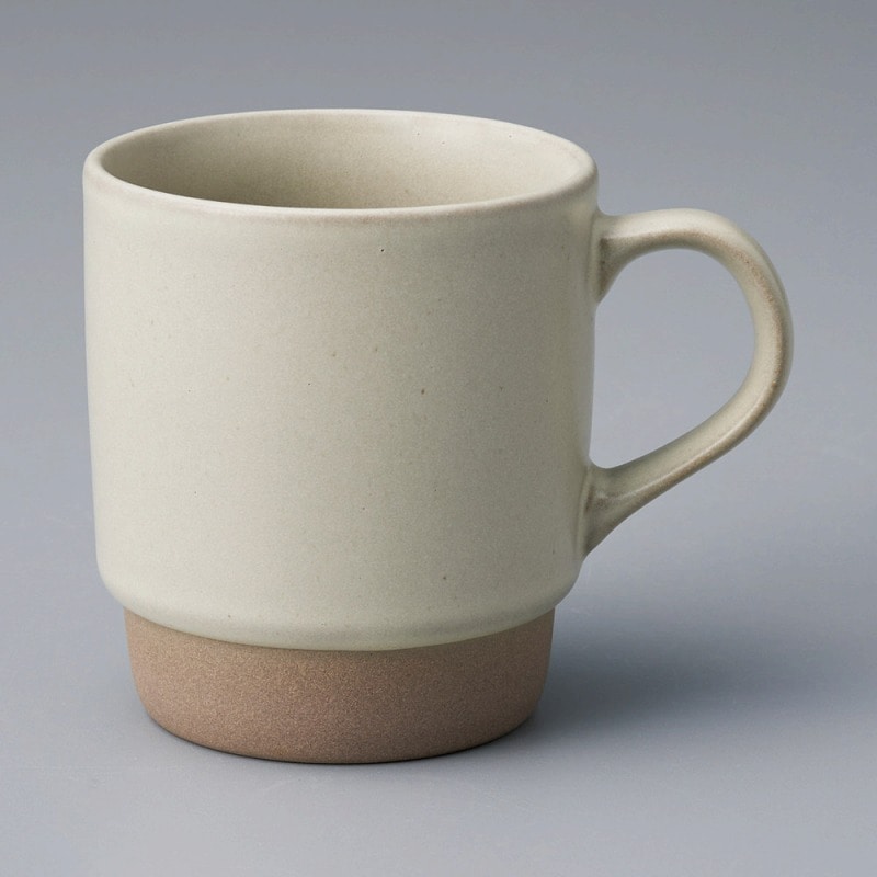 金正陶器 白マットスタックマグ 1個(ご注文単位1個)【直送品】