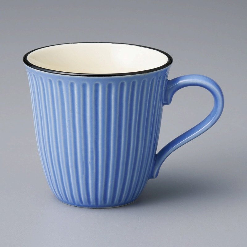 金正陶器 フルーティングマグブルー 1個(ご注文単位1個)【直送品】