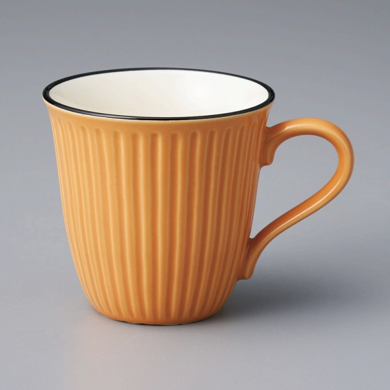 金正陶器 フルーティングマグオレンジ 1個(ご注文単位1個)【直送品】