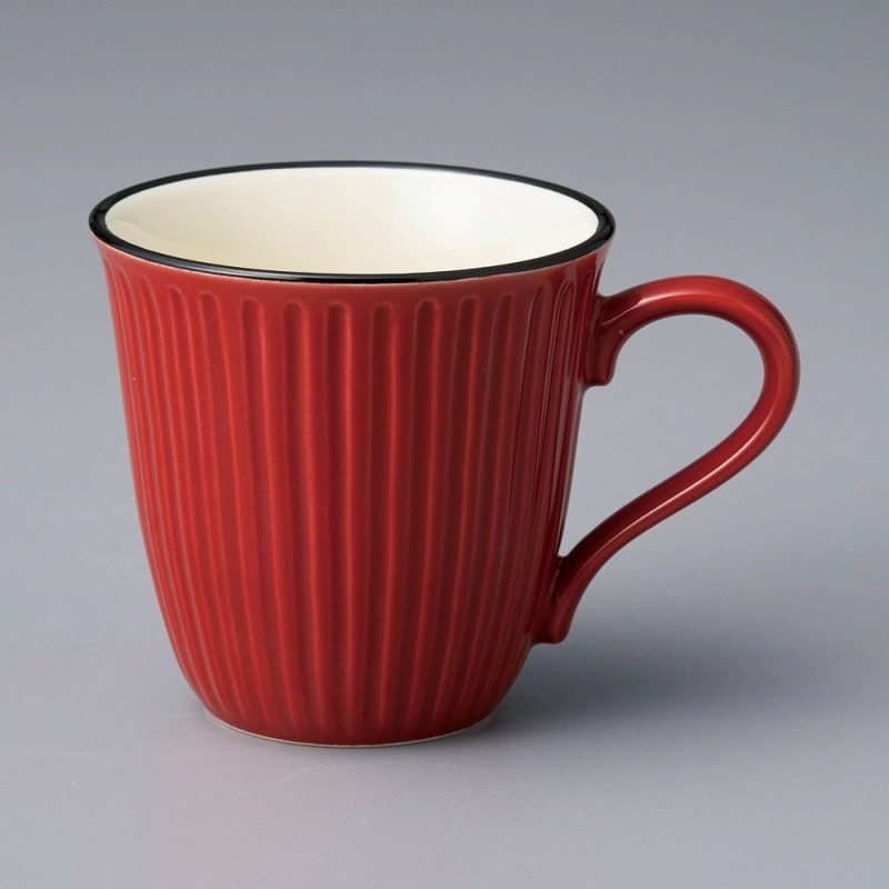 金正陶器 フルーティングマグレッド 1個(ご注文単位1個)【直送品】