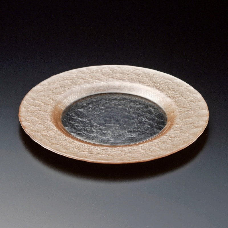 金正陶器 ブラウンリムプレート22.5cm 1個(ご注文単位1個)【直送品】