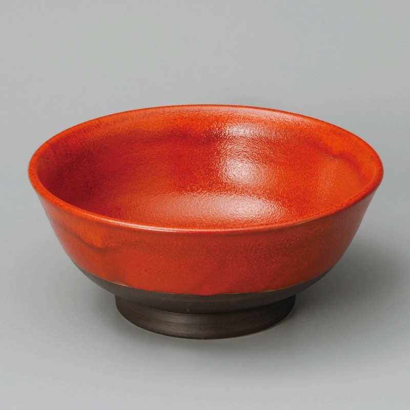 金正陶器 赤袖子6.5反高台丼 1個（ご注文単位1個）【直送品】