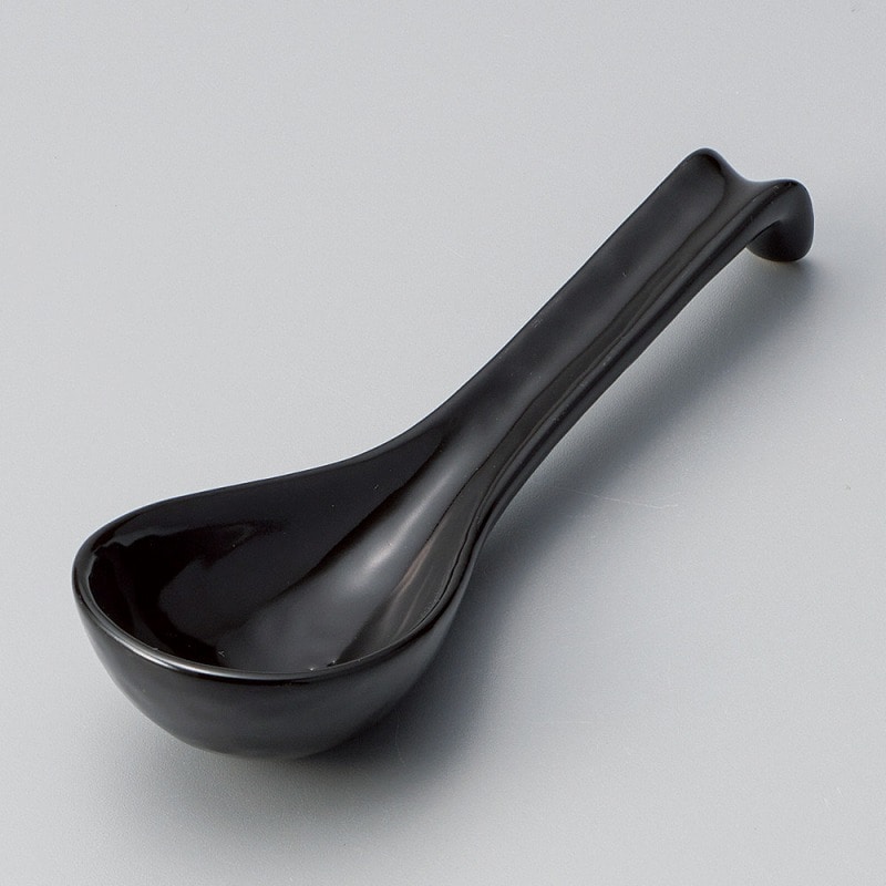 金正陶器 ひっかけレンゲ黒 1個(ご注文単位1個)【直送品】