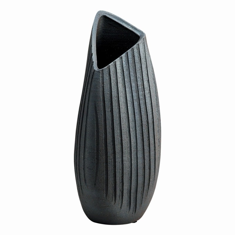 金正陶器 黒銀彩花入 1個(ご注文単位1個)【直送品】