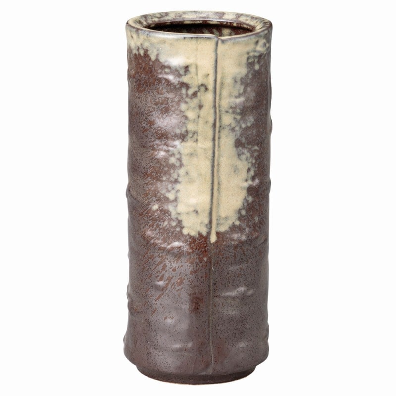 金正陶器 黒伊賀白樺花瓶 1個(ご注文単位1個)【直送品】