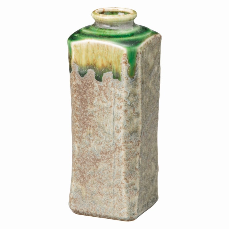 金正陶器 グリンナマコ角花瓶 1個(ご注文単位1個)【直送品】