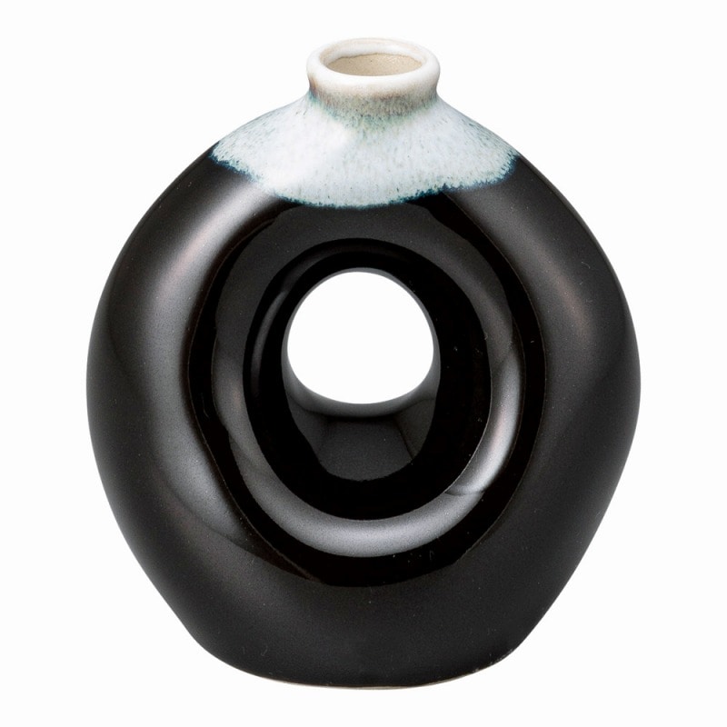 金正陶器 天目ドーナツ一輪差 1個(ご注文単位1個)【直送品】
