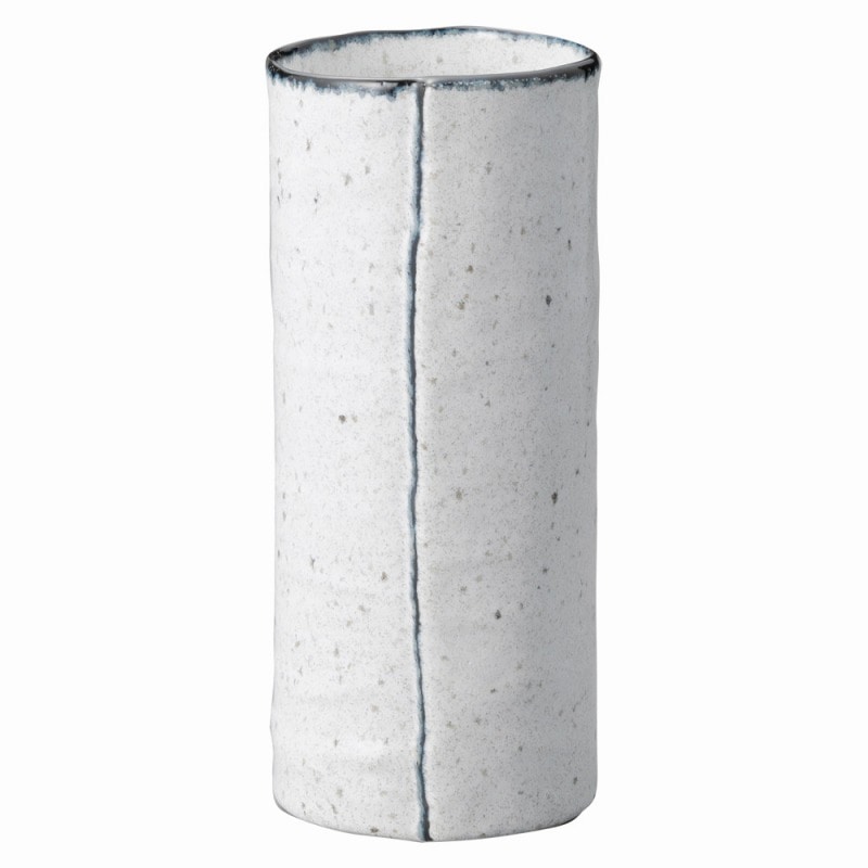 金正陶器 梨地ブルーライン8号巻型花瓶 1個(ご注文単位1個)【直送品】