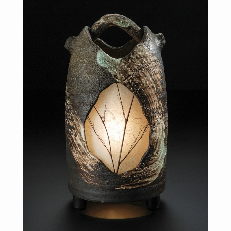 金正陶器 刷毛目手桶あかり(屋外用) 1個(ご注文単位1個)【直送品】