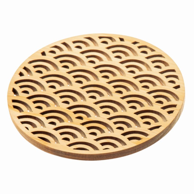 金正陶器 ひのき細密コースター青海波(EXP塗装付) 1個(ご注文単位1個)【直送品】