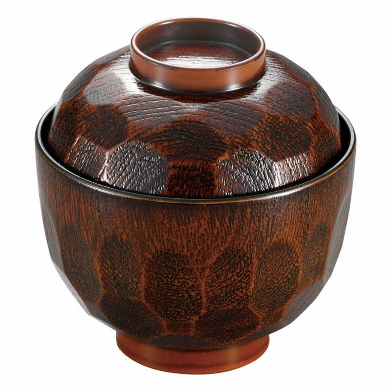 金正陶器 栃塗32亀甲小吸椀 1個(ご注文単位1個)【直送品】