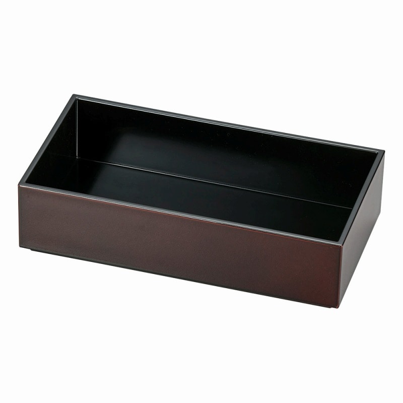 金正陶器 溜漆風塗内裏黒 75長手弁当(親) 1個(ご注文単位1個)【直送品】