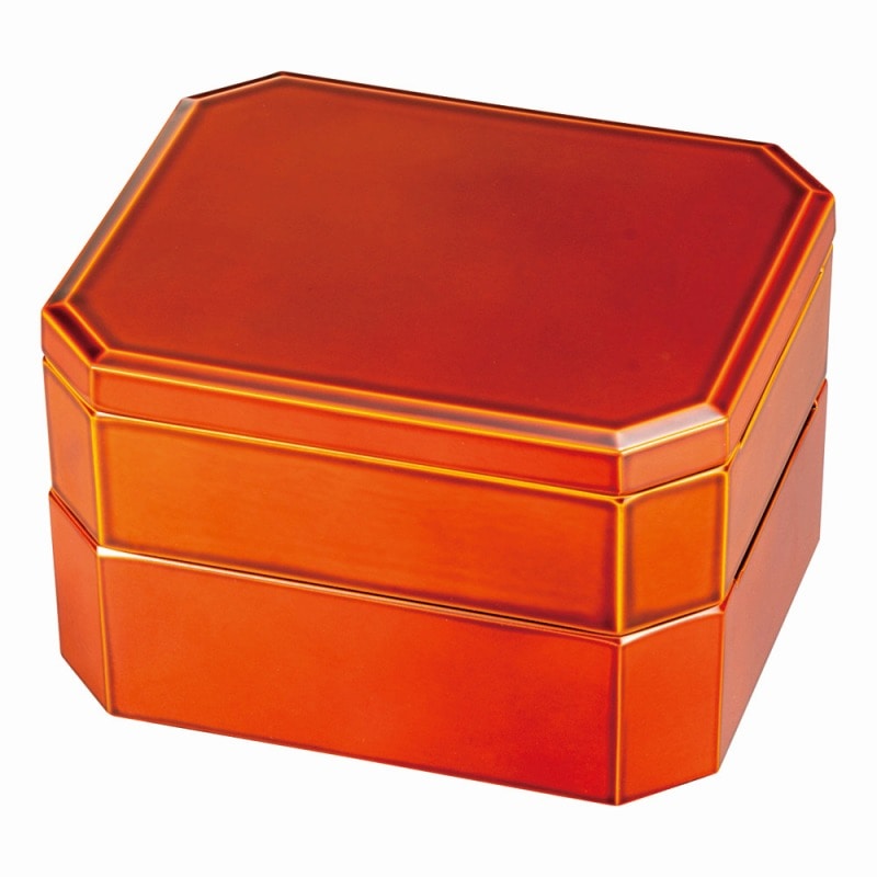 金正陶器 総春慶長手隅切重(二段) 1個(ご注文単位1個)【直送品】