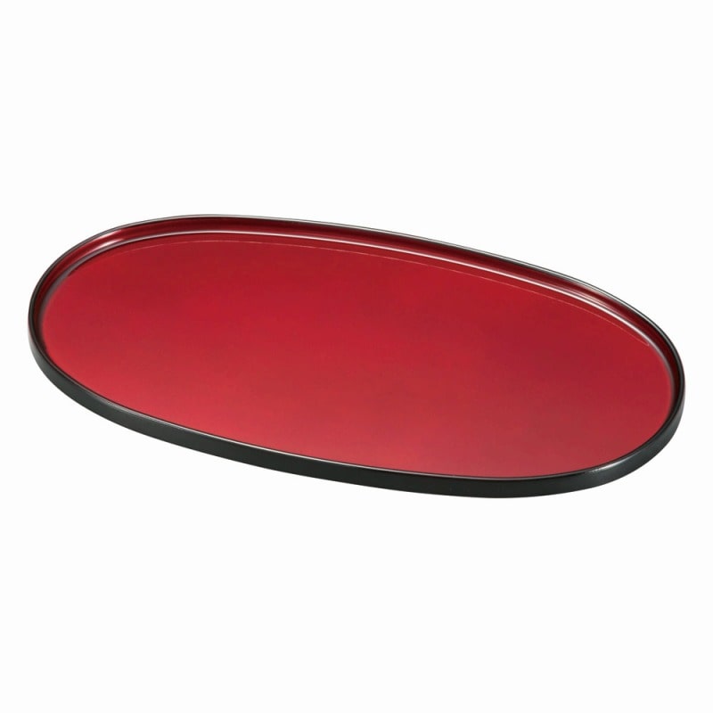 金正陶器 ワインレット漆風塗裏黒 姫小判盆 1個(ご注文単位1個)【直送品】