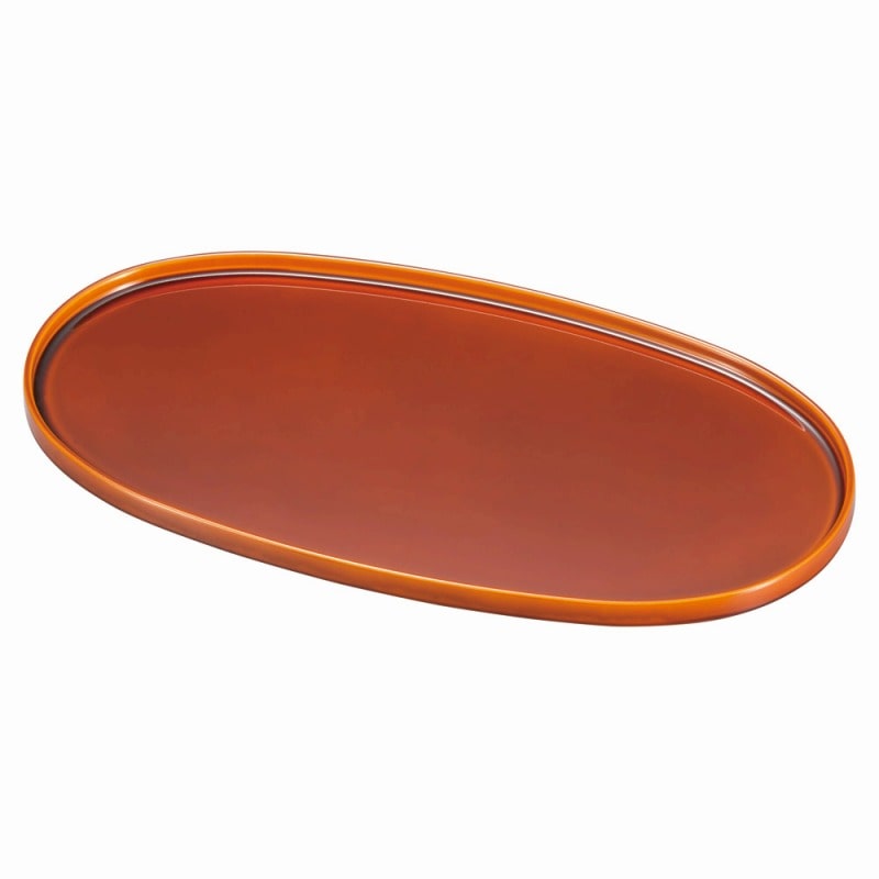 金正陶器 春慶漆風塗裏黒石目 姫小判盆 1個(ご注文単位1個)【直送品】