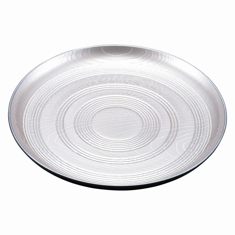 金正陶器 銀地裏黒 糸筋丸盆10寸 1個(ご注文単位1個)【直送品】