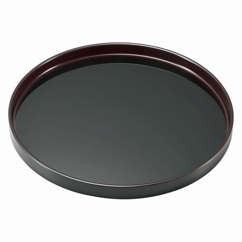 金正陶器 溜裏黒漆風塗 丸盆8寸 1個(ご注文単位1個)【直送品】