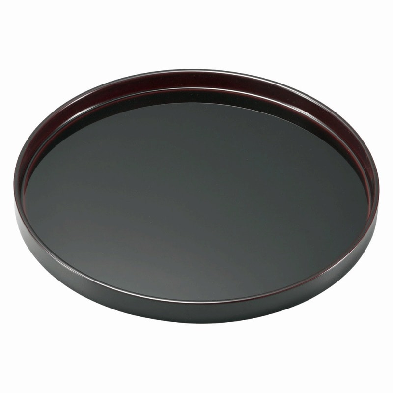 金正陶器 溜裏黒漆風塗 丸盆8.5寸 1個(ご注文単位1個)【直送品】