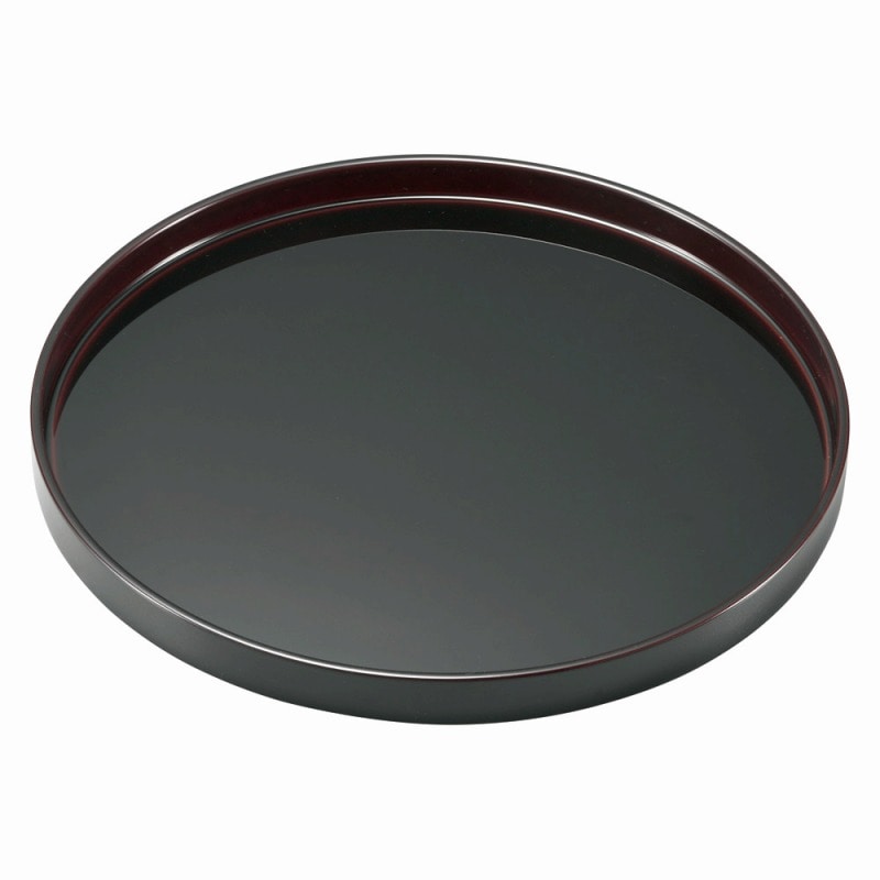 金正陶器 溜裏黒漆風塗 丸盆10寸 1個(ご注文単位1個)【直送品】