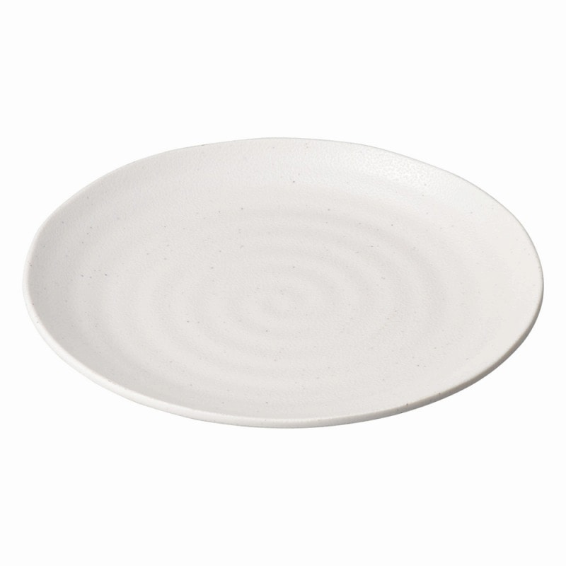 金正陶器 [M]いぶし釉 粉引25cm丸皿 1個（ご注文単位1個）【直送品】