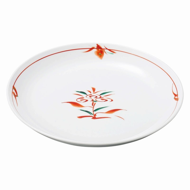 金正陶器 強化磁器 手描き赤絵花 丸7.0皿 1個(ご注文単位1個)【直送品】