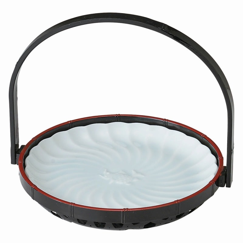 金正陶器 青白磁 手さげかご付天皿 1個(ご注文単位1個)【直送品】