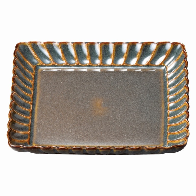 金正陶器 かすみ山藍　13.5cm正角皿 1個（ご注文単位1個）【直送品】