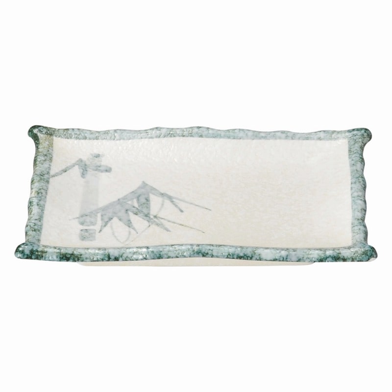 金正陶器 グリーン淡雪笹　8.0焼物皿 1個（ご注文単位1個）【直送品】