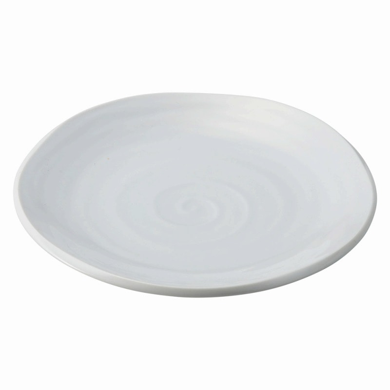 金正陶器 らせん ホワイト7.0浅皿 1個(ご注文単位1個)【直送品】