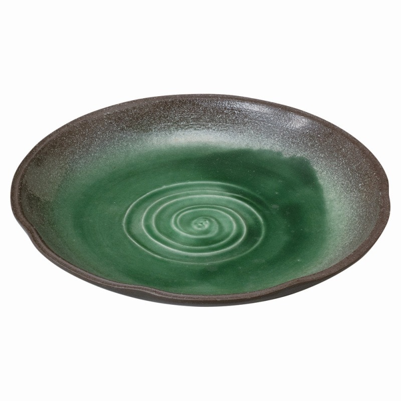 金正陶器 強化 伊賀ヒスイ 7.0花形丸皿 1個(ご注文単位1個)【直送品】