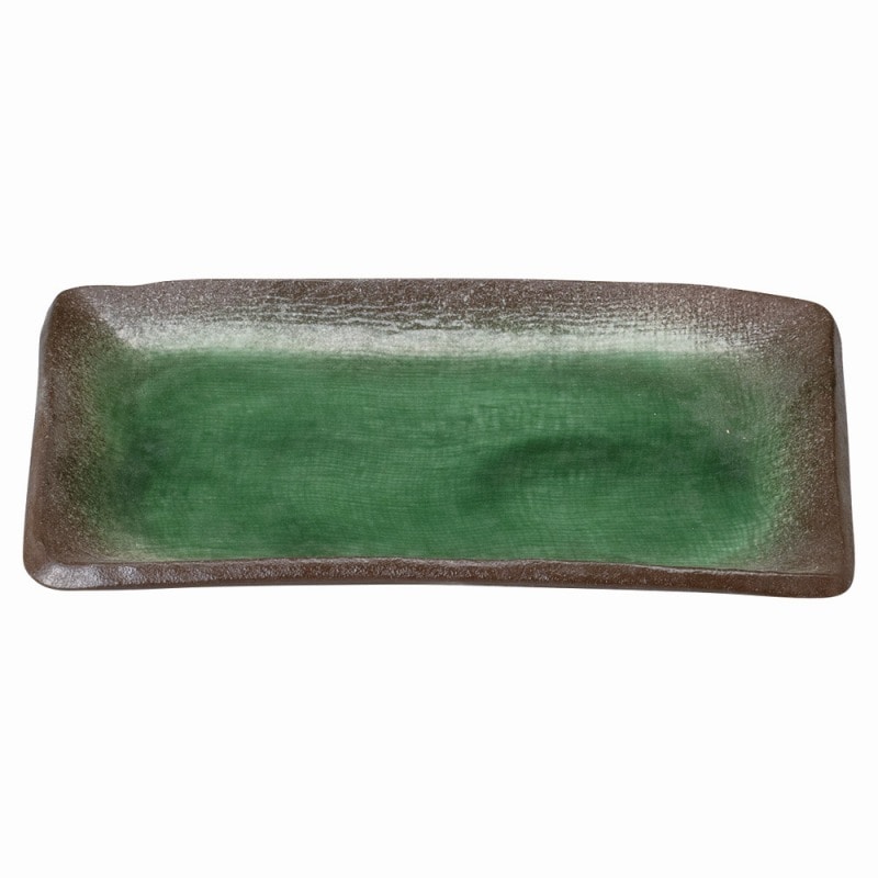 金正陶器 強化 伊賀ヒスイ (初山)7.0長角皿 1個(ご注文単位1個)【直送品】