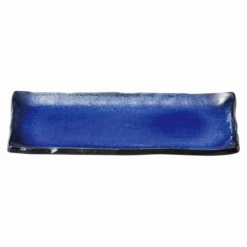 金正陶器 強化 伊賀るり釉 長角突出皿 1個(ご注文単位1個)【直送品】