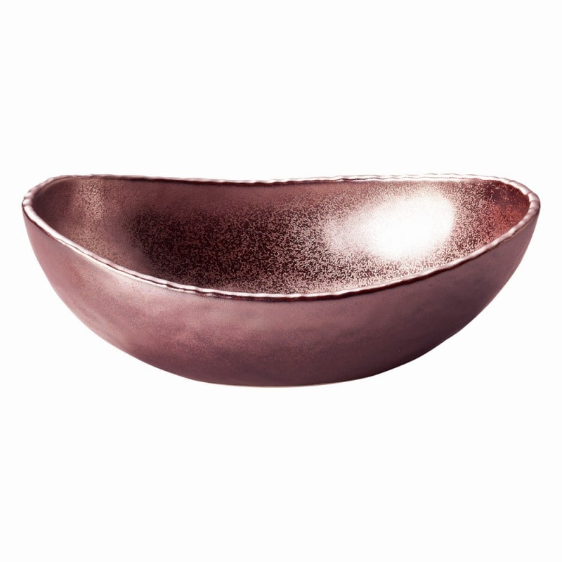 金正陶器 紅銀彩 楕円5.5鉢 1個(ご注文単位1個)【直送品】