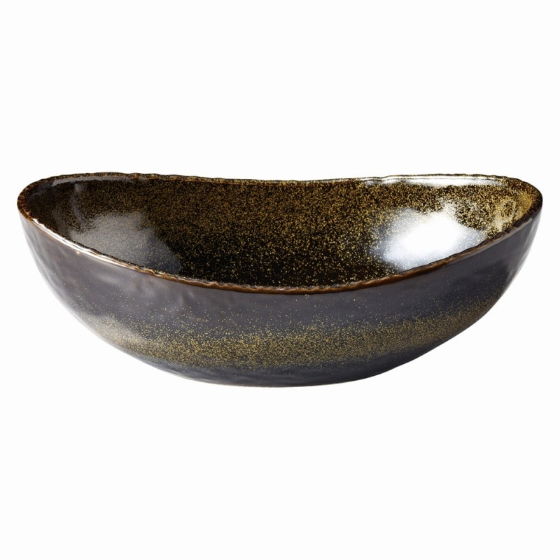 金正陶器 金彩天目 楕円8.0鉢 1個(ご注文単位1個)【直送品】