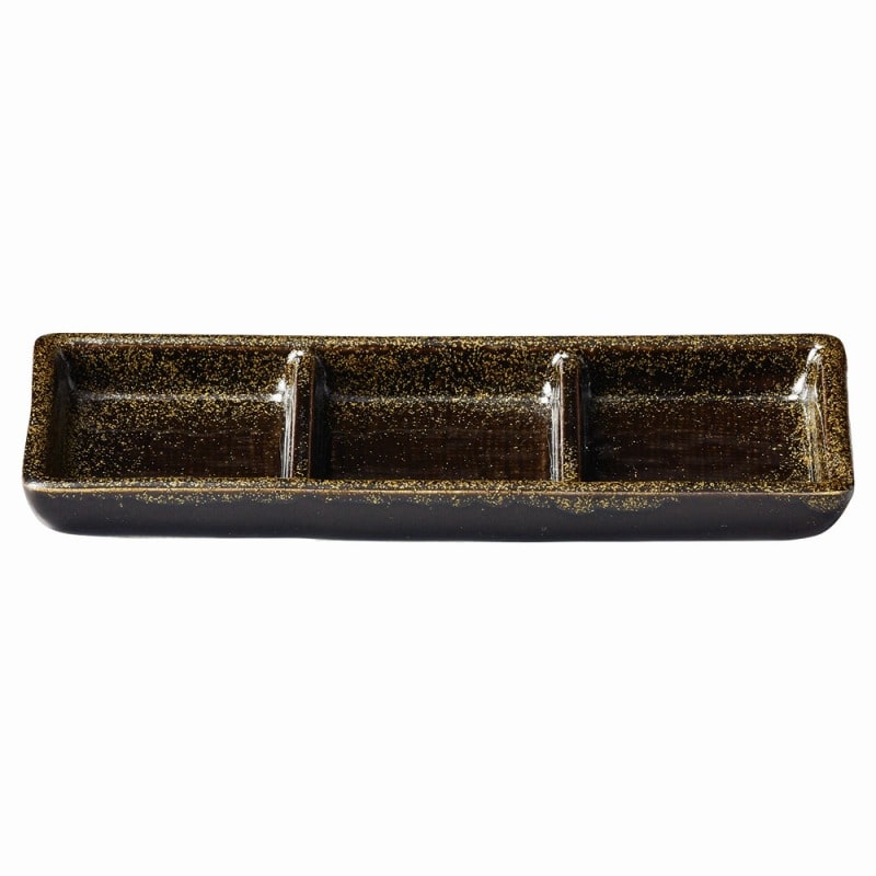 金正陶器 金彩天目 布目三品皿 1個(ご注文単位1個)【直送品】