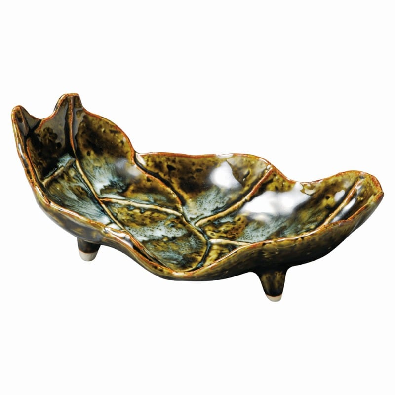 金正陶器 うのふ織部 二葉盛鉢 1個(ご注文単位1個)【直送品】