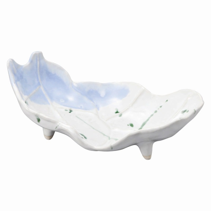 金正陶器 清流織部ちらし 二葉盛鉢 1個(ご注文単位1個)【直送品】