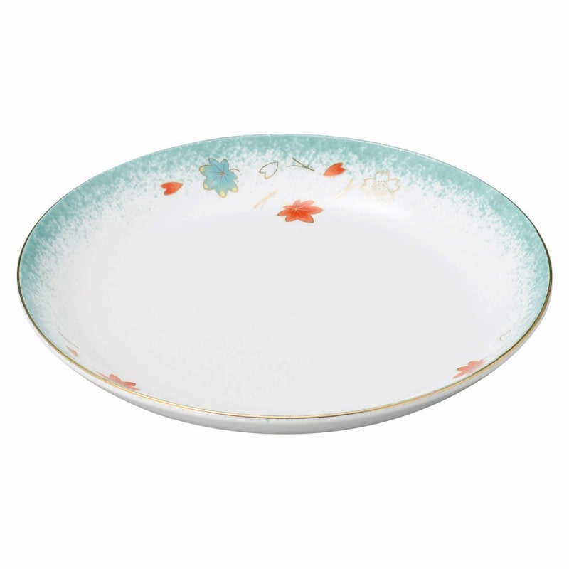 金正陶器 ひすい吹吉祥(強化) 新丸7.0皿 1個(ご注文単位1個)【直送品】