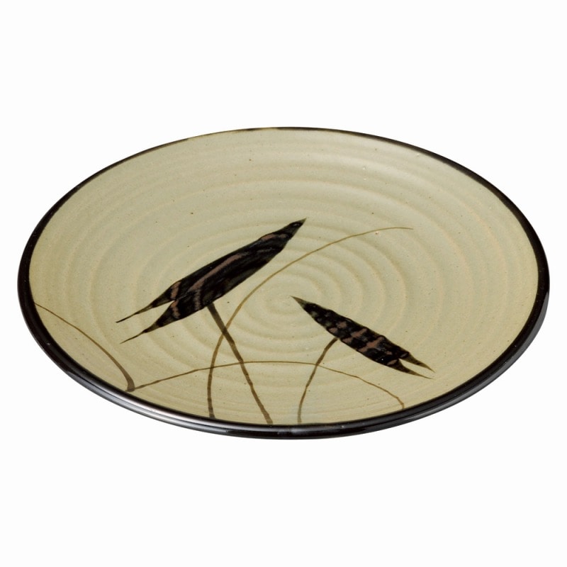 金正陶器 益子水草 8.0皿 1個(ご注文単位1個)【直送品】