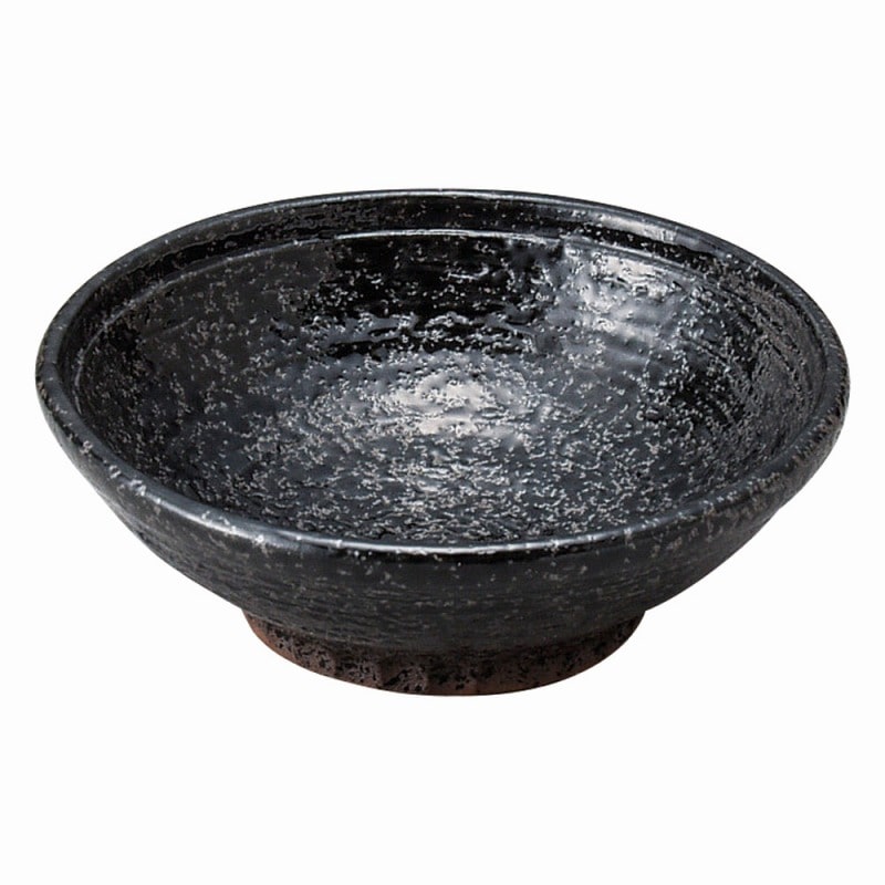 金正陶器 黒ちらし(強化) 玉渕3.8鉢 1個(ご注文単位1個)【直送品】