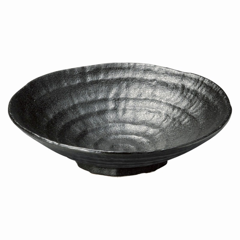 金正陶器 瀬戸黒 六兵衛8.5寸浅鉢 1個(ご注文単位1個)【直送品】