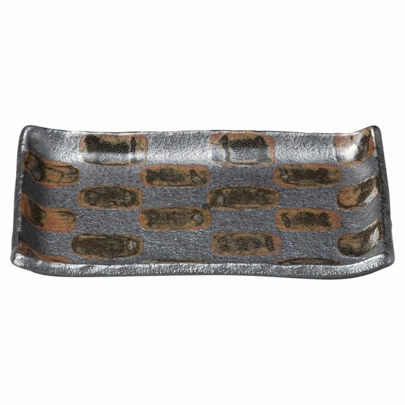 金正陶器 黒市松　7.0長角皿 1個（ご注文単位1個）【直送品】