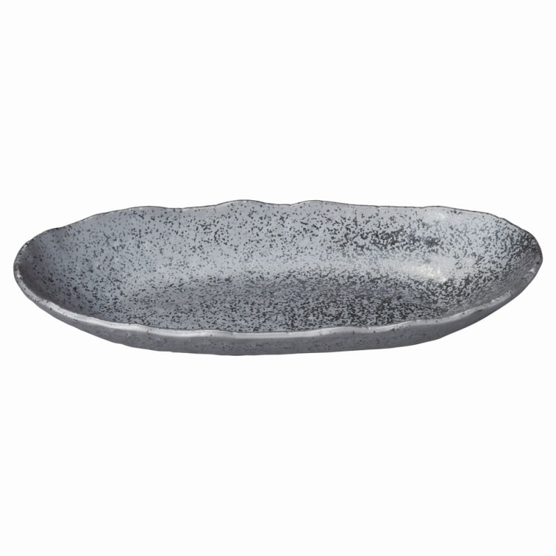 金正陶器 南蛮黒結晶 楕円長鉢 1個(ご注文単位1個)【直送品】