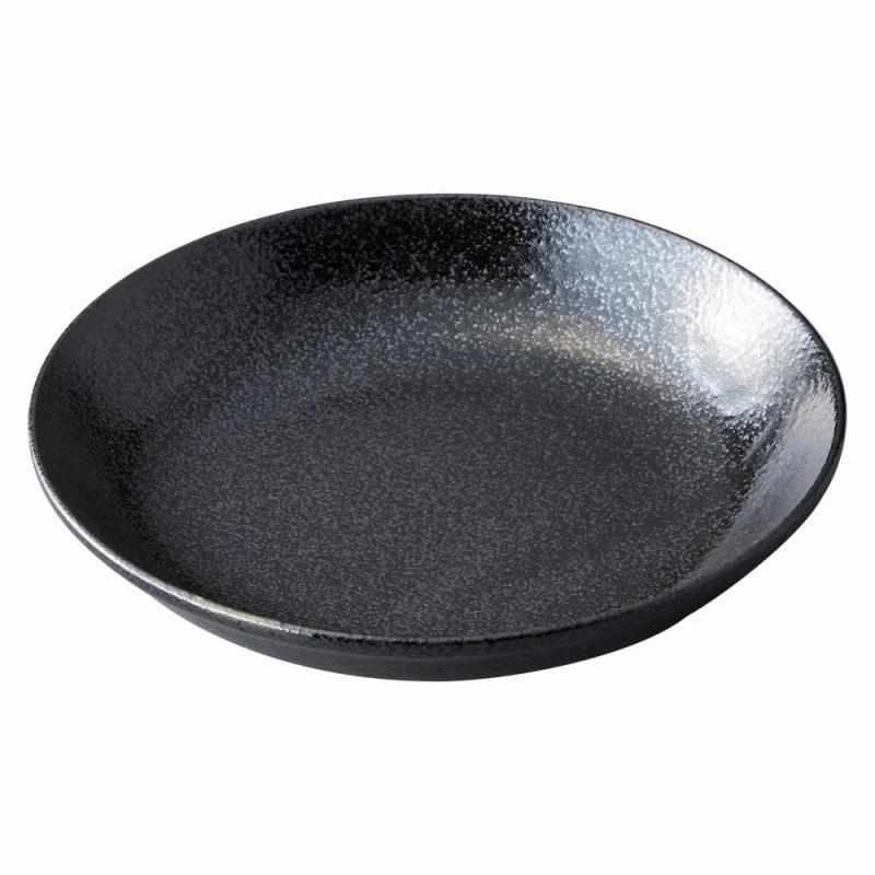 金正陶器 美濃粉引(黒) 黒19.5cm深皿 1個(ご注文単位1個)【直送品】