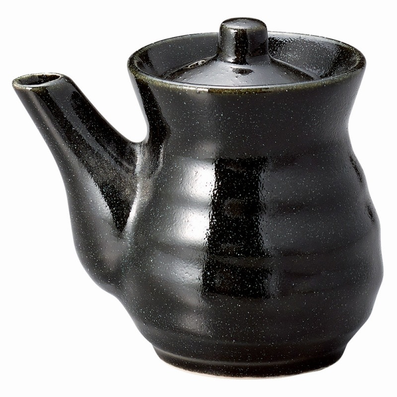 金正陶器 黒オリベ しょう油入(大) 1個(ご注文単位1個)【直送品】